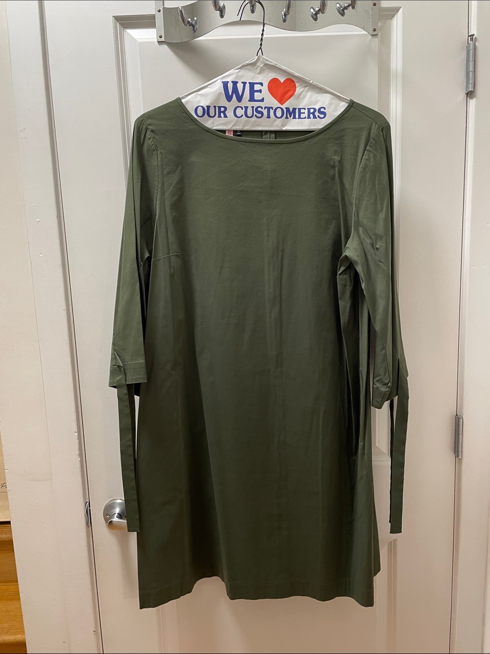 Lafayette 148 New York Olive Green Midi Tunic Dress